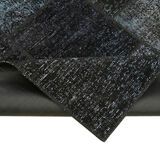 Handmade anatolian vintage 172 cm x 241 cm black patchwork carpet