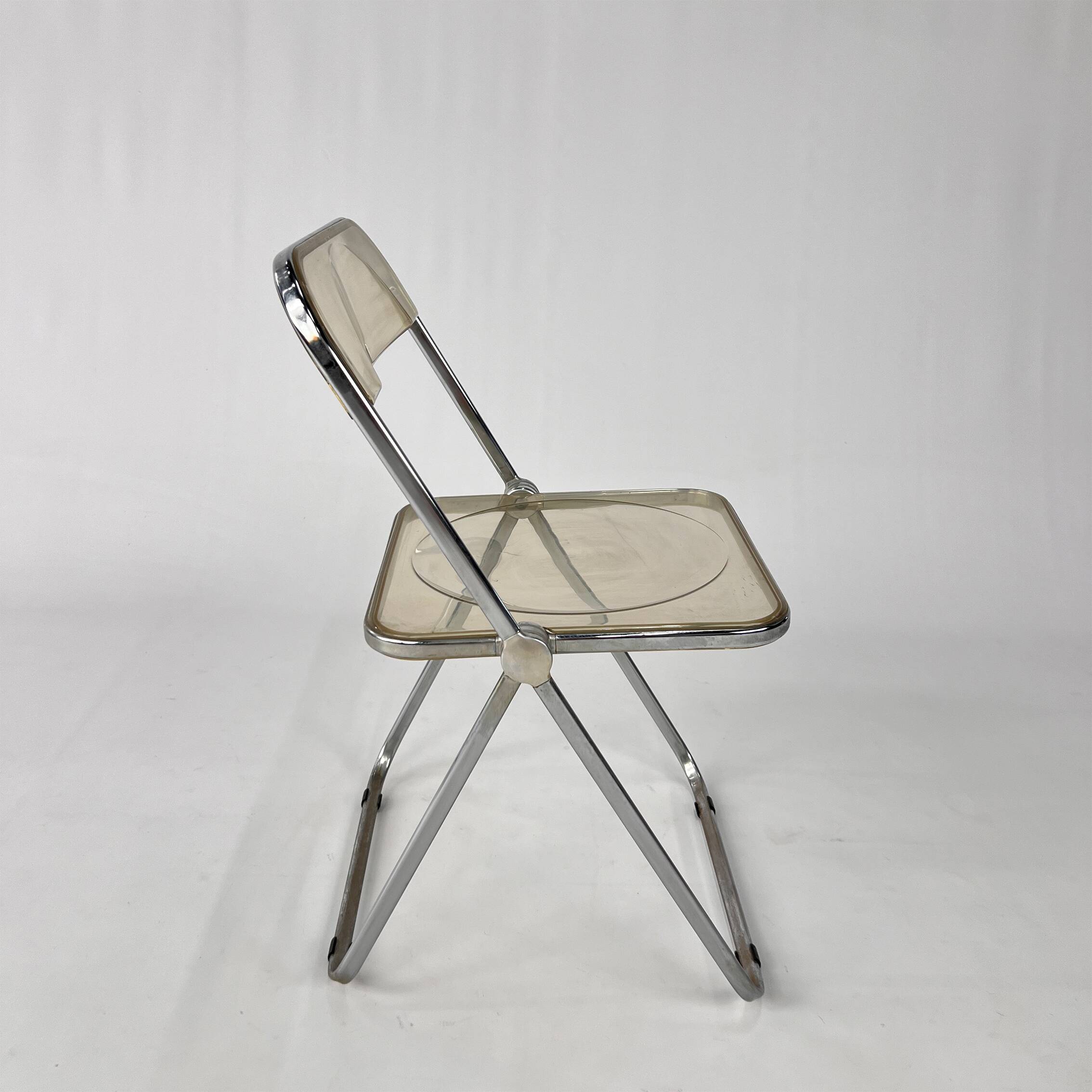 Vintage folding chair Plia by Giancarlo Piretti for Castelli, 1970