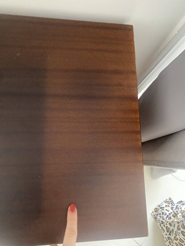 Meuble bar / TV vintage années 60 – Formica, pieds compas & laiton – pièce