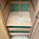 Parisian Art Deco wardrobe, renovated with raw wood.