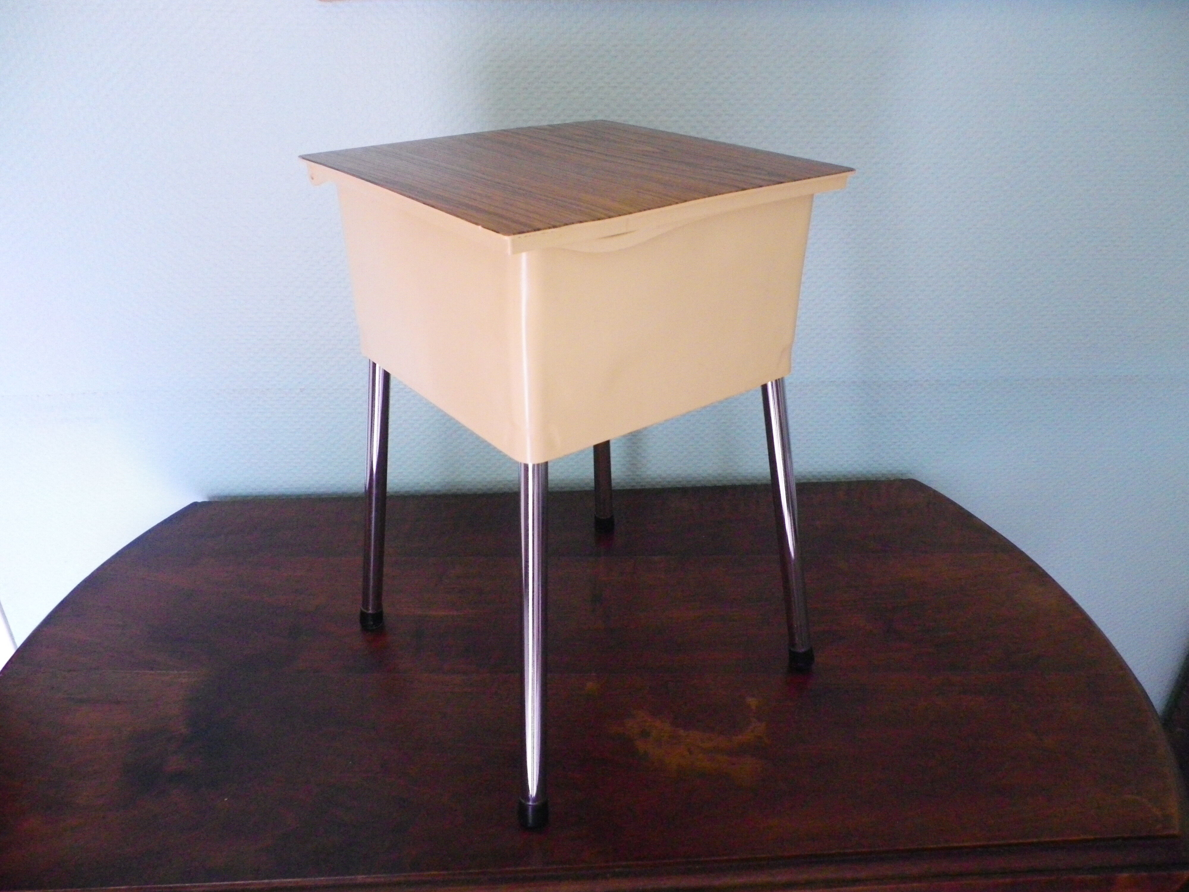 Vintage stool with storage box -1960s