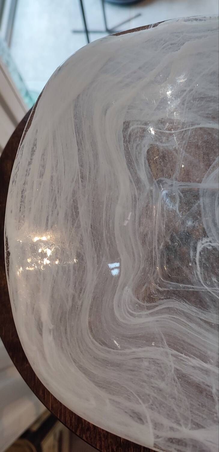 White marbled glass designer cup