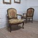 2 Louis XV convertible armchairs