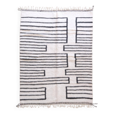 Tapis Blanc et Noir Contemporain - 291 x 214 cm