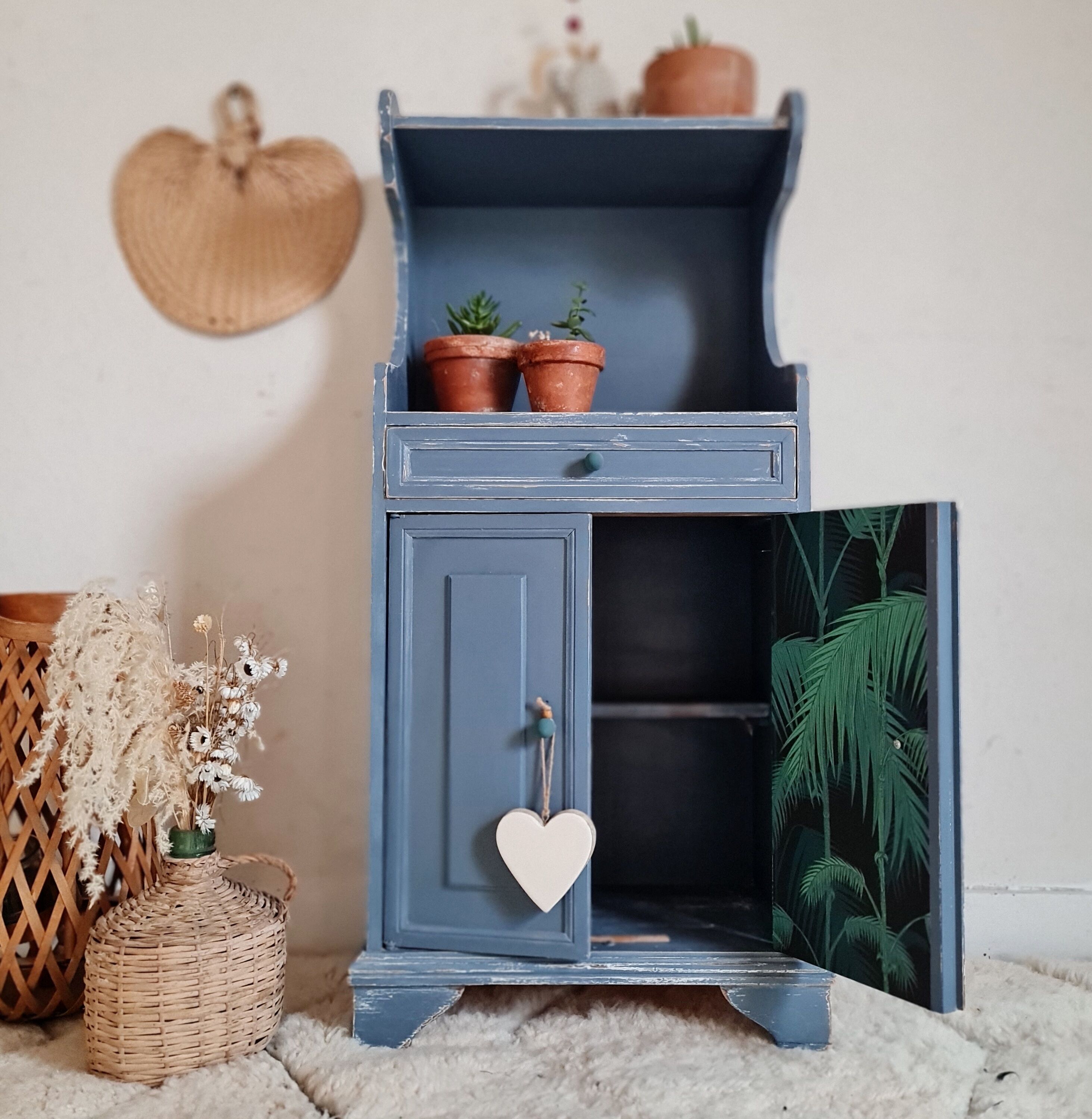 Parisian buffet in blue wood