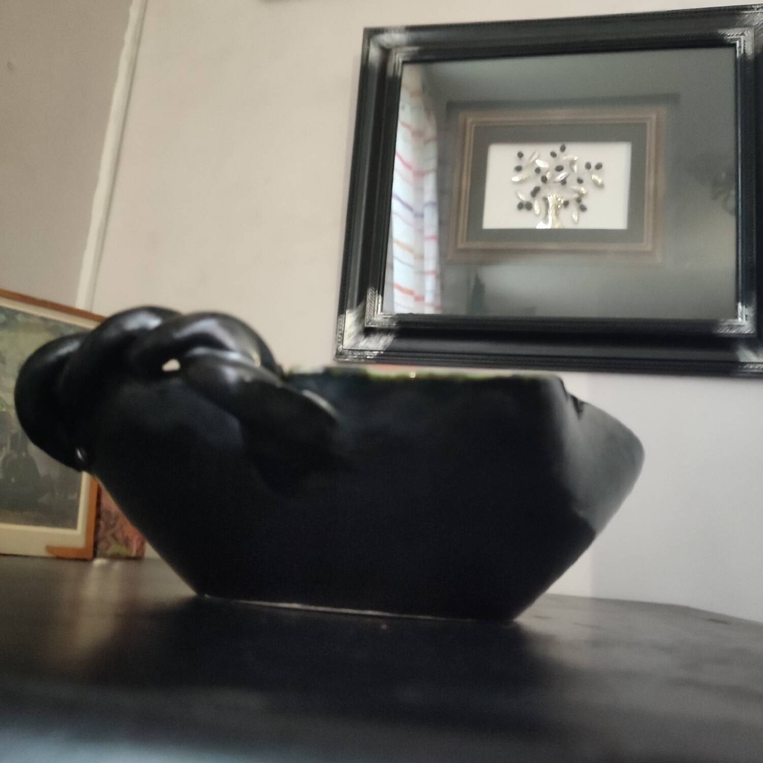 Fat Lava Orange Black Ceramic Cup