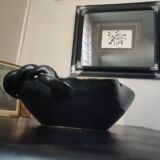 Fat Lava Orange Black Ceramic Cup