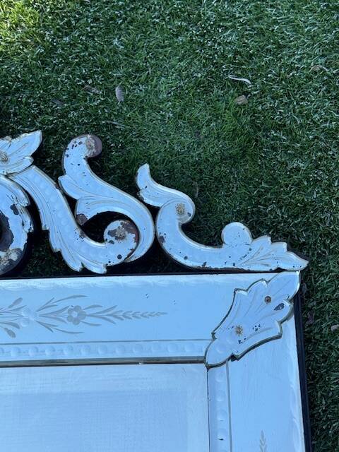 Large murano venice fireplace mirror 1930