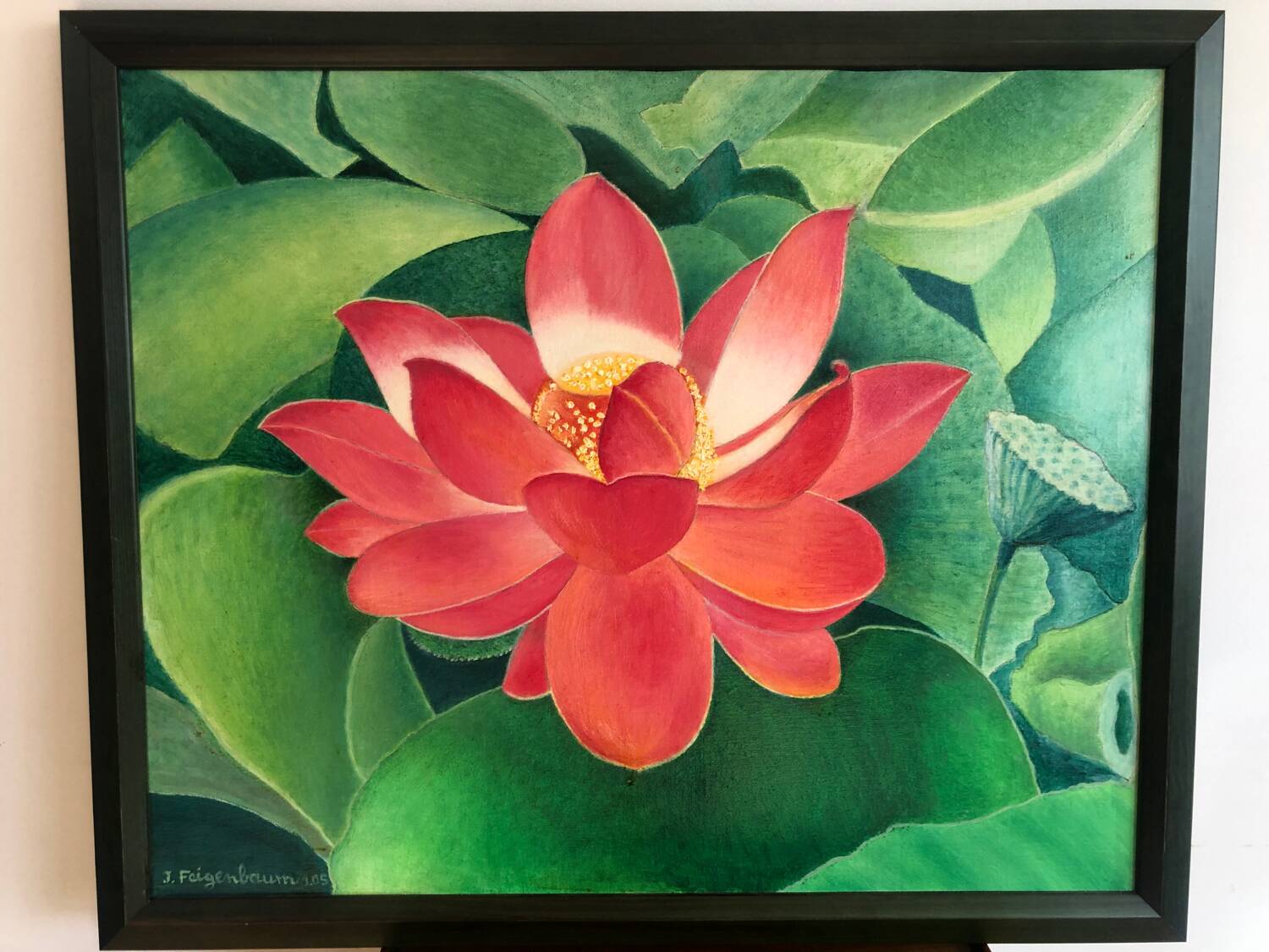 Oil on canvas flower