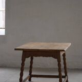 Modern French rectangular dining table in solid pine, handmade, 1900s.