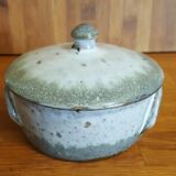 Pot with glazed glazed ceramic lid Ø 12.5 cm handmade