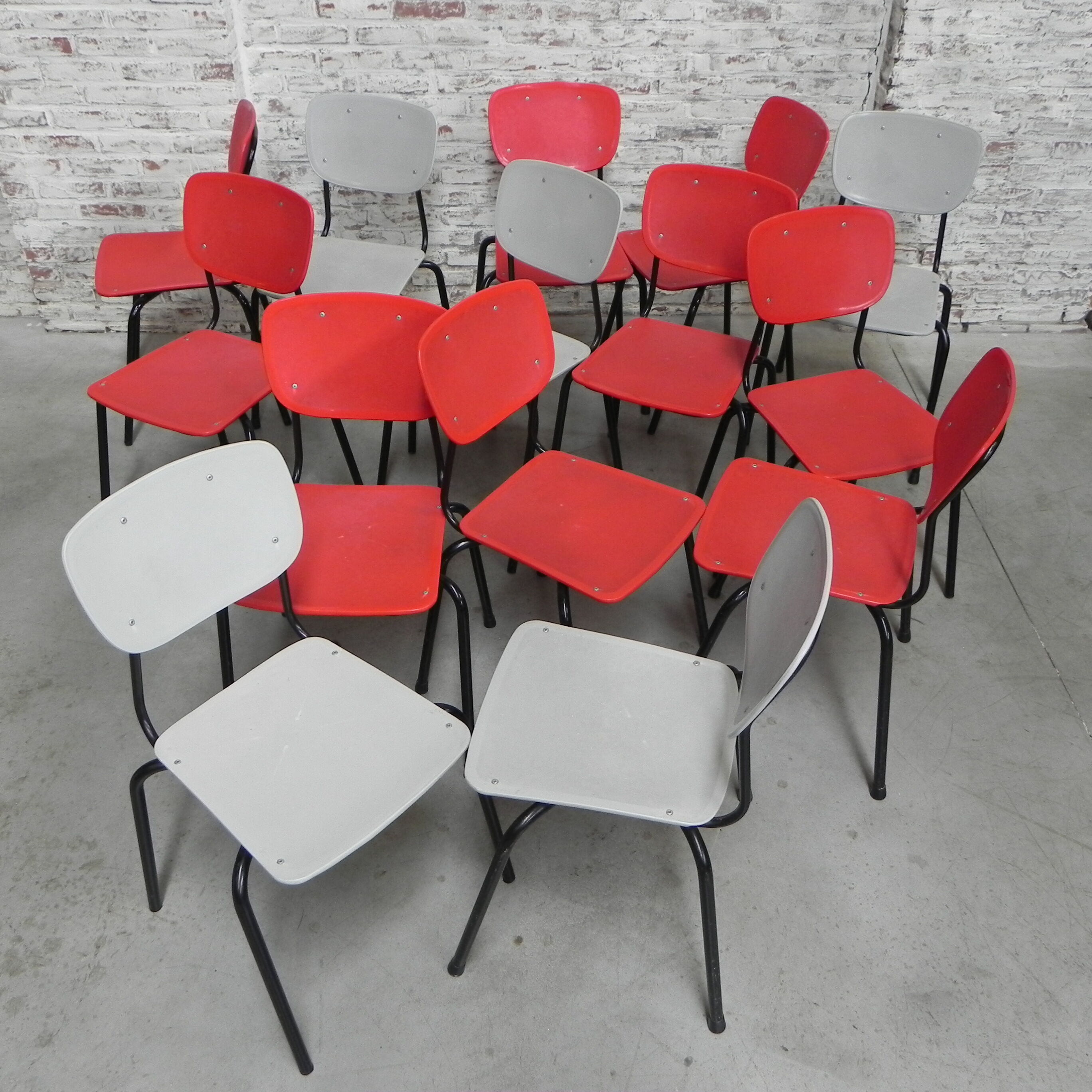 Vintage chair in red or gray