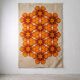 Grand tapis vintage original Flower power