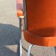 Vintage leatherette and chrome armchair