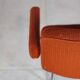Vintage orange velvet armchair, 1970