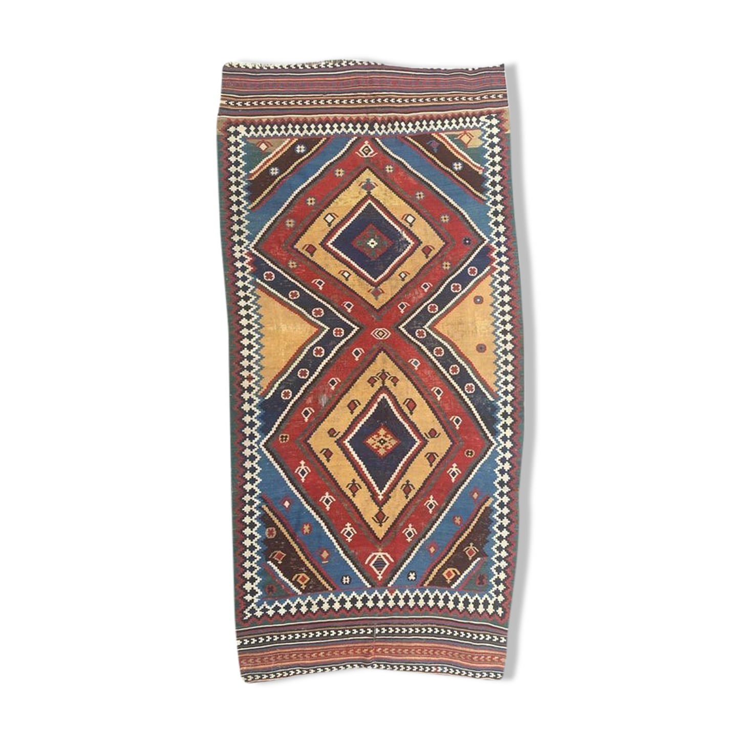 Kilim Qashqai ancient tribal 300x145 cm