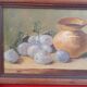 Framed Still Life, from the 1950s.Signed.