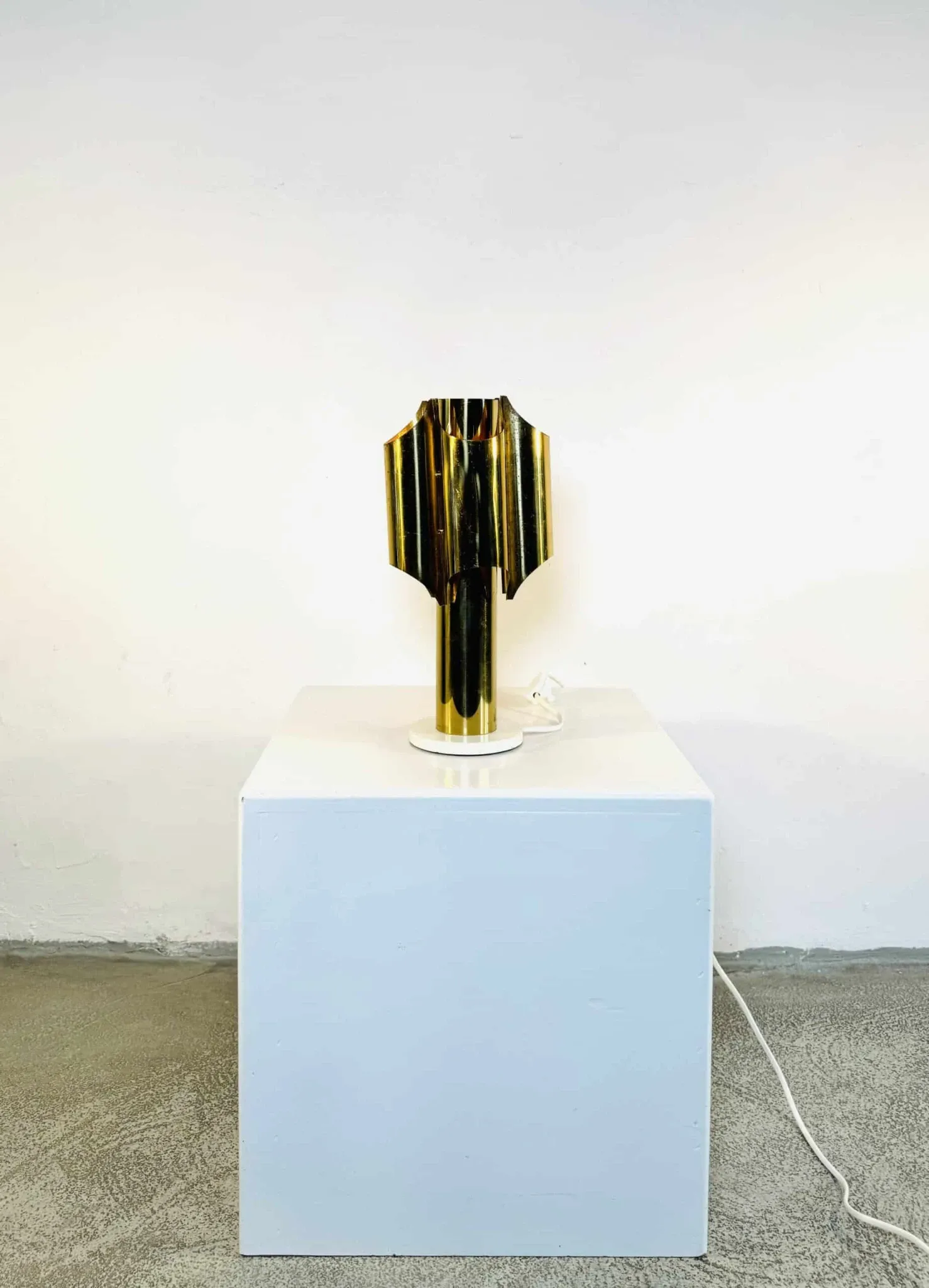 Type 742 Brass Coloured 'Orgue' Table Lamp, Possibly Maison Charles, France, 1960S