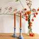 Pair of Royal Delft Blue and White Hand-Painted Ceramic Candlesticks