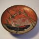 Very beautiful fruit bowl in brass and cloisonné enamel