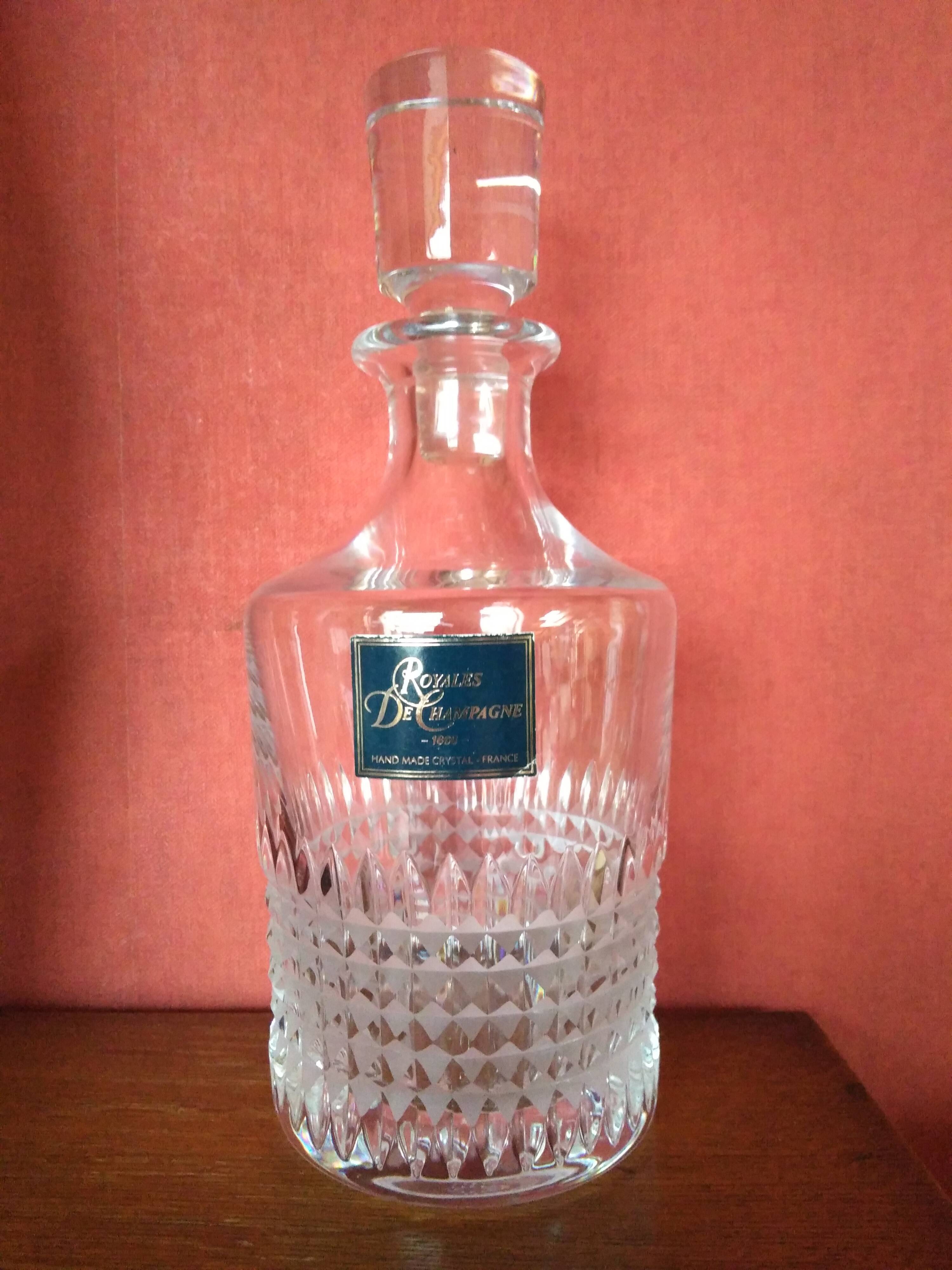 Crystal whisky decanter Royales De Champagne