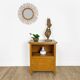 Pair of bedside tables blond wood and vinyl Jantzi 1966