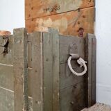 Old green military crate or trunk