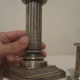 Pair of candlesticks Cailar Bailard silver metal