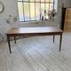 Table de ferme chêne pieds fuseaux 1950