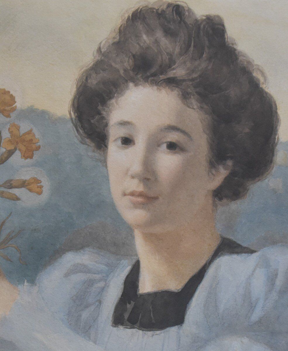 Gustave Riquet (1866-1938) The Carnations of Life, 1898 Watercolour Signed