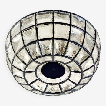 Mid-Century Glass Flush Mount from Limburg, Germany, 1960s