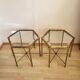 Paire de tables basses en faux bambou dans le goût de Bagues ca.1960.