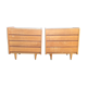 Vintage commodes (duo) in oak with 4 drawers.