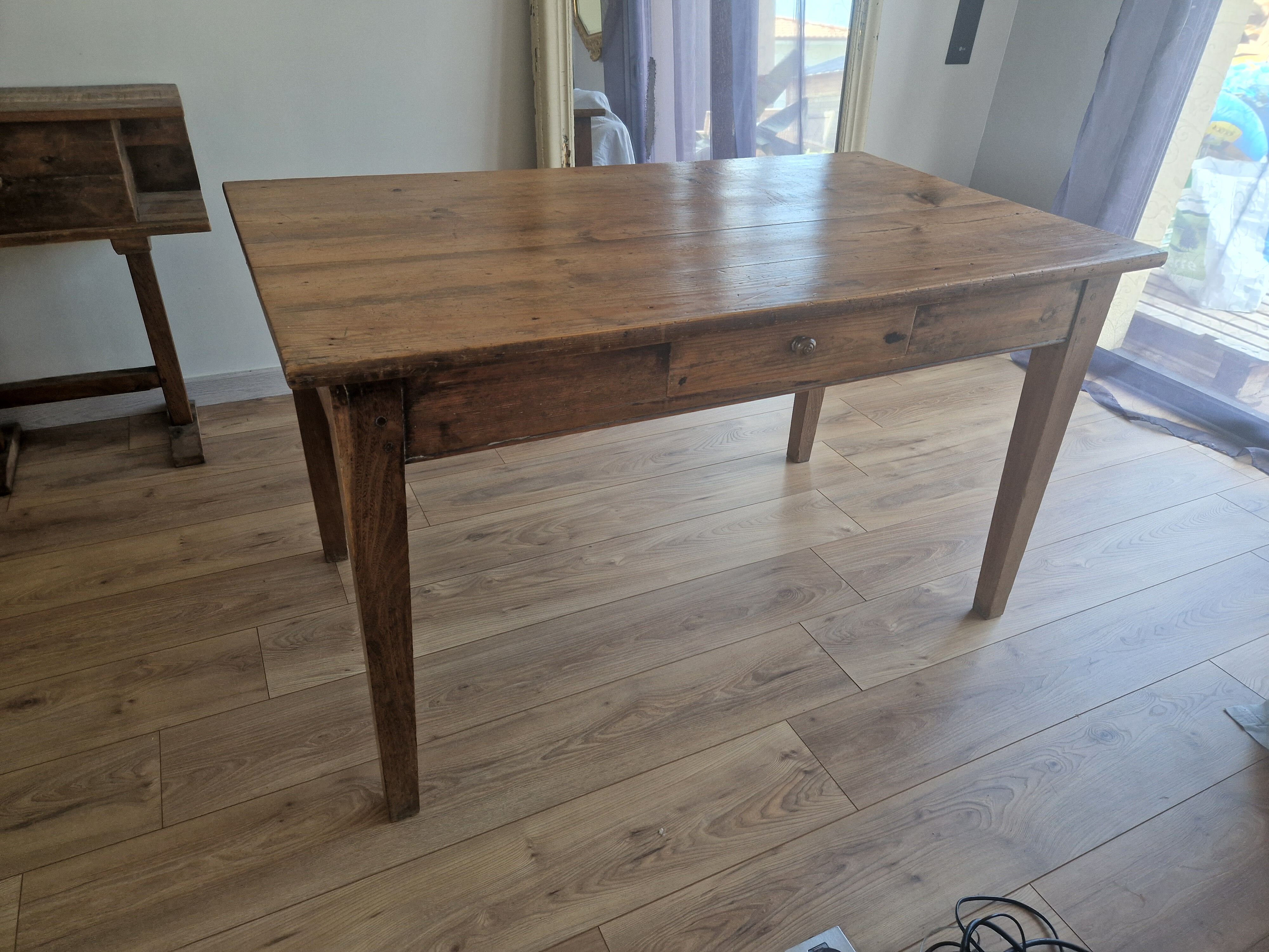 Solid oak farmhouse table