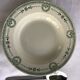7 Old dark green Digoin hollow plates