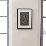 Dessin abstrait 7 noir et blanc au fusain