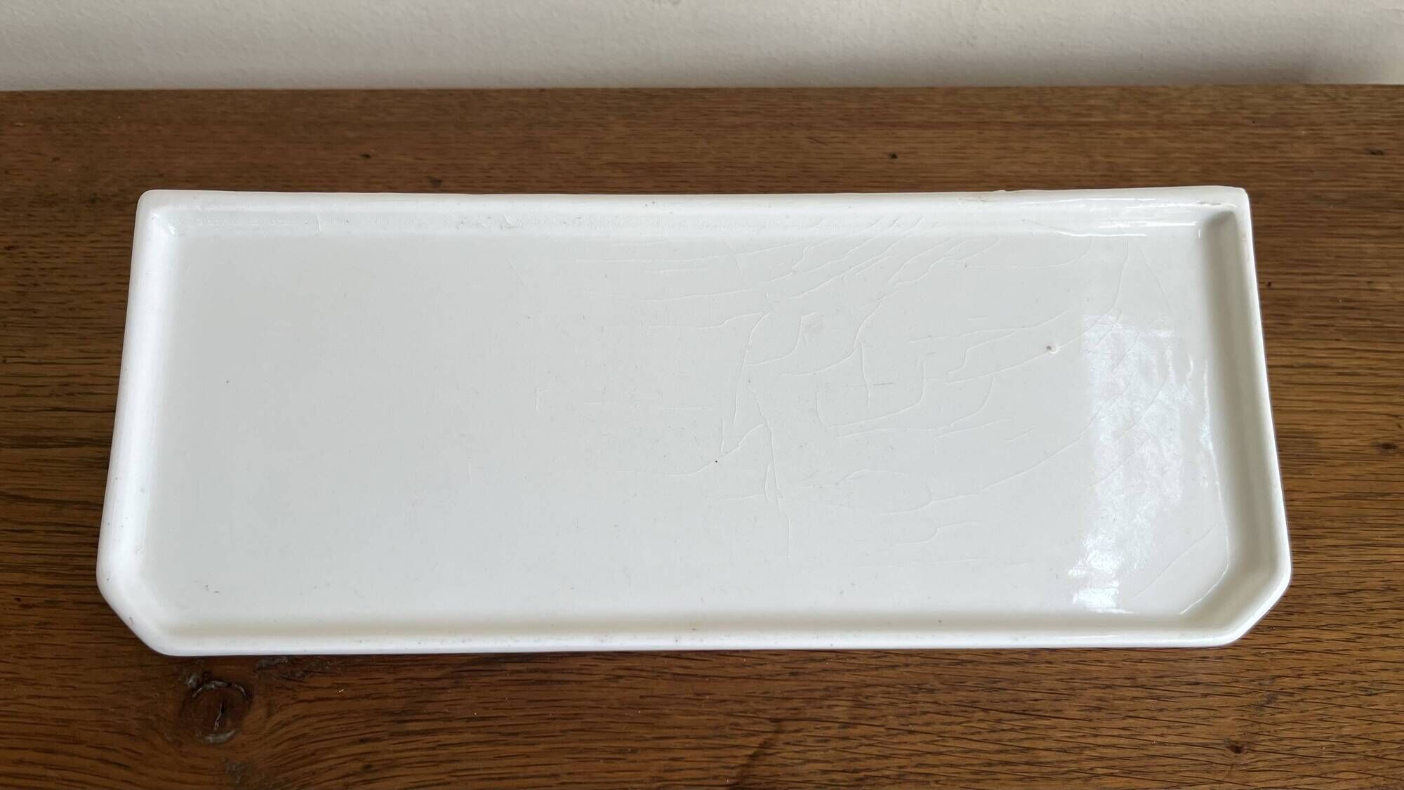 XS shelf tablet in white porcelain 1950 L30cm