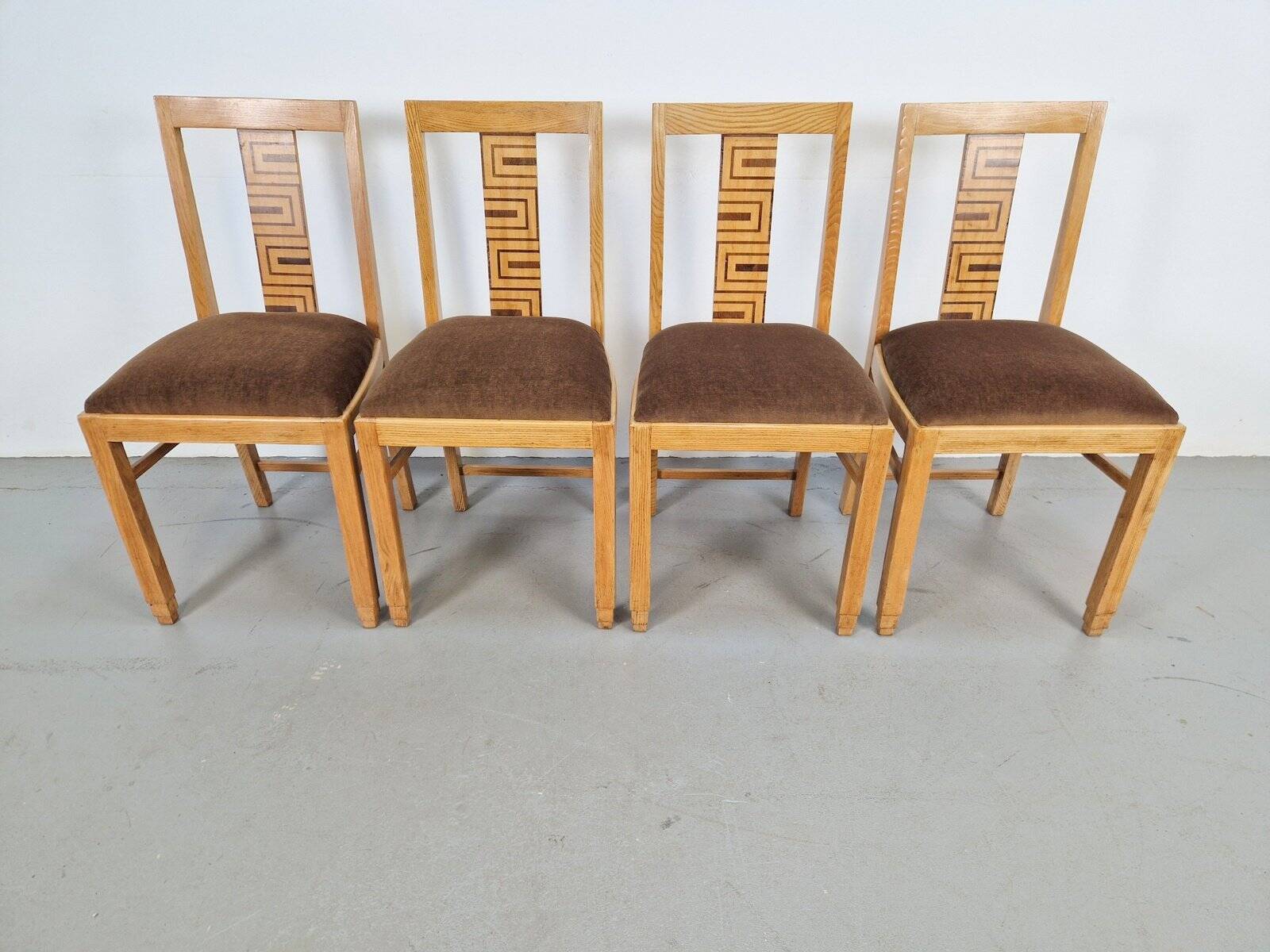 Arts and Crafts Dining Chairs, 1930s, Set of 4