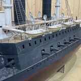 Model representing a battleship of the late nineteenth century