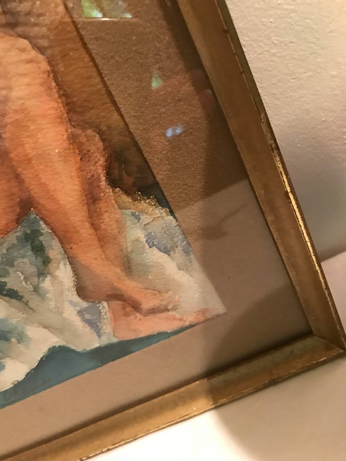 Watercolor, nude of Madeleine Charles