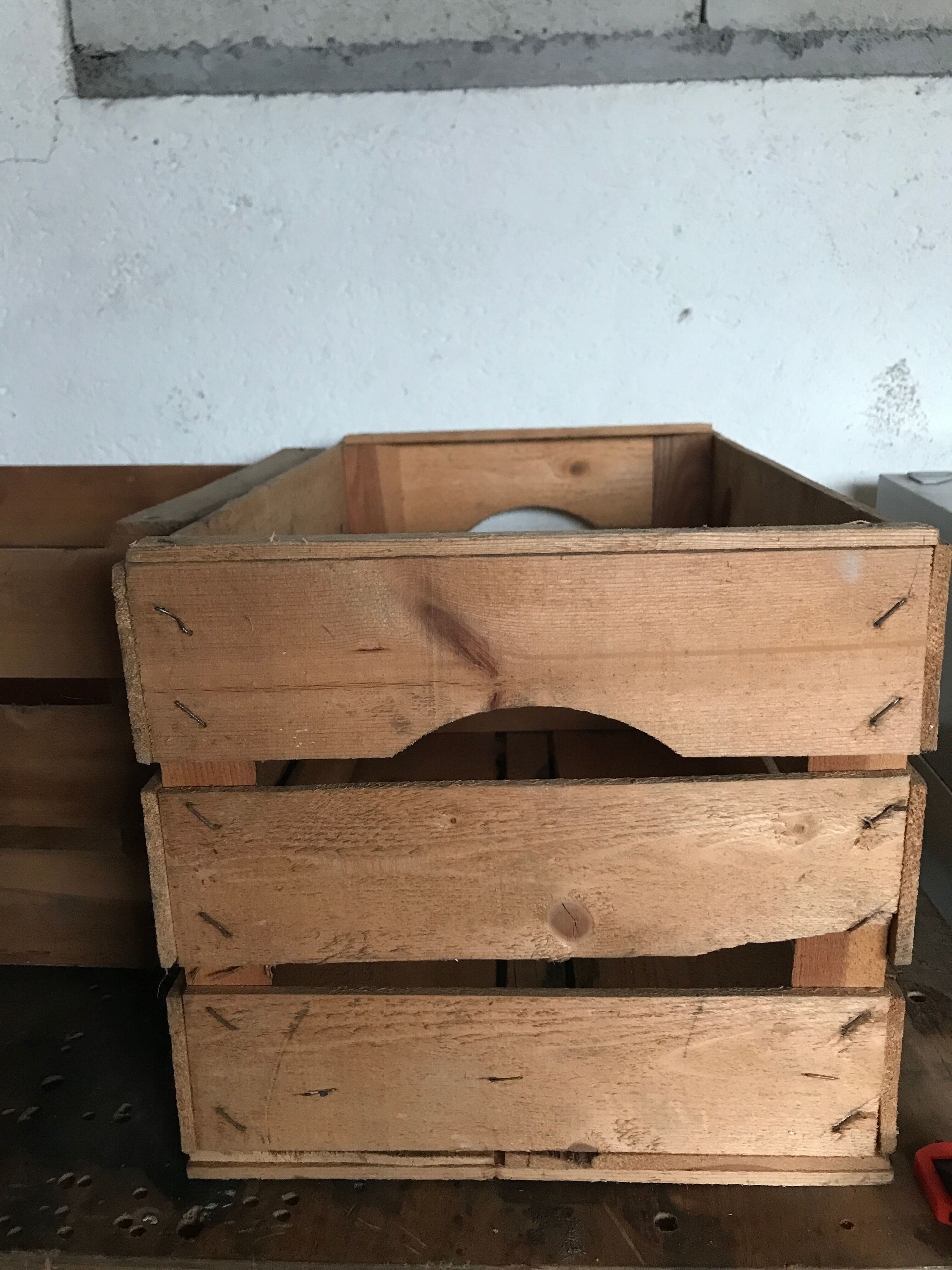 Set of 2 wooden boxes