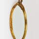 Round wall mirror in gilded wood, mid-century, C. Allodi & G. Subelli, Italy, 1950s.