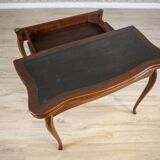 19th-Century Mahogany Wood & Veneer Console Table, 1890s