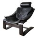 Kroken leather armchair, designed by Ake Fribytter, Nelo Mobelfabrik Sweden.