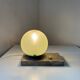 Art Deco marble granite glass globe ball table lamp