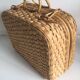 Suitcase round Wicker vintage