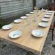 Grande table en bois brut ( 12 personnes )