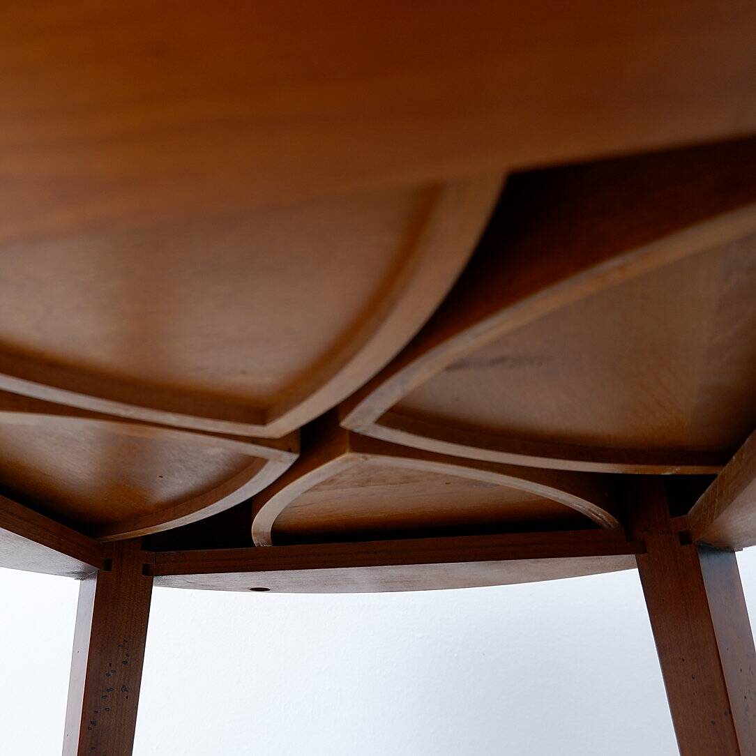 Table d'appoint ronde, 4 tiroirs, XXème s.