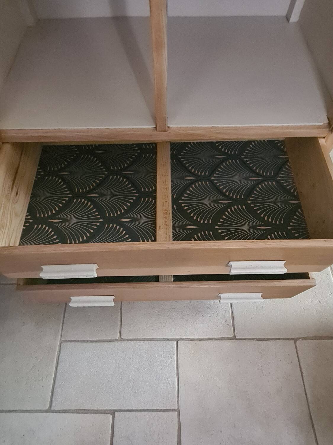 Old boarding school chest of drawers