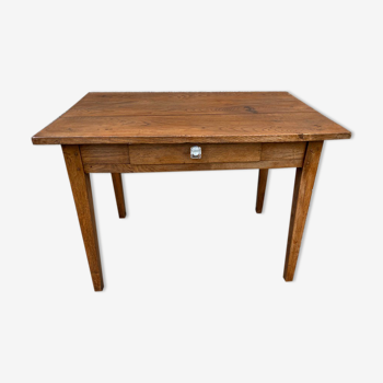 Solid oak desk with 1 drawer, 100x67cm